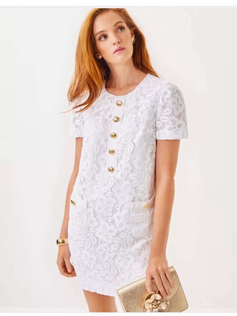 Lilly Pulitzer Camalie Lace Dress Resort White, Size 8